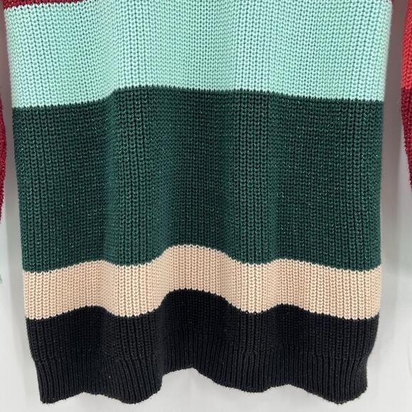 Farm Rio de Janeiro Rainbow Turtleneck Striped Knit‎ Sweater Dress Size XS - Picture 8 of 10